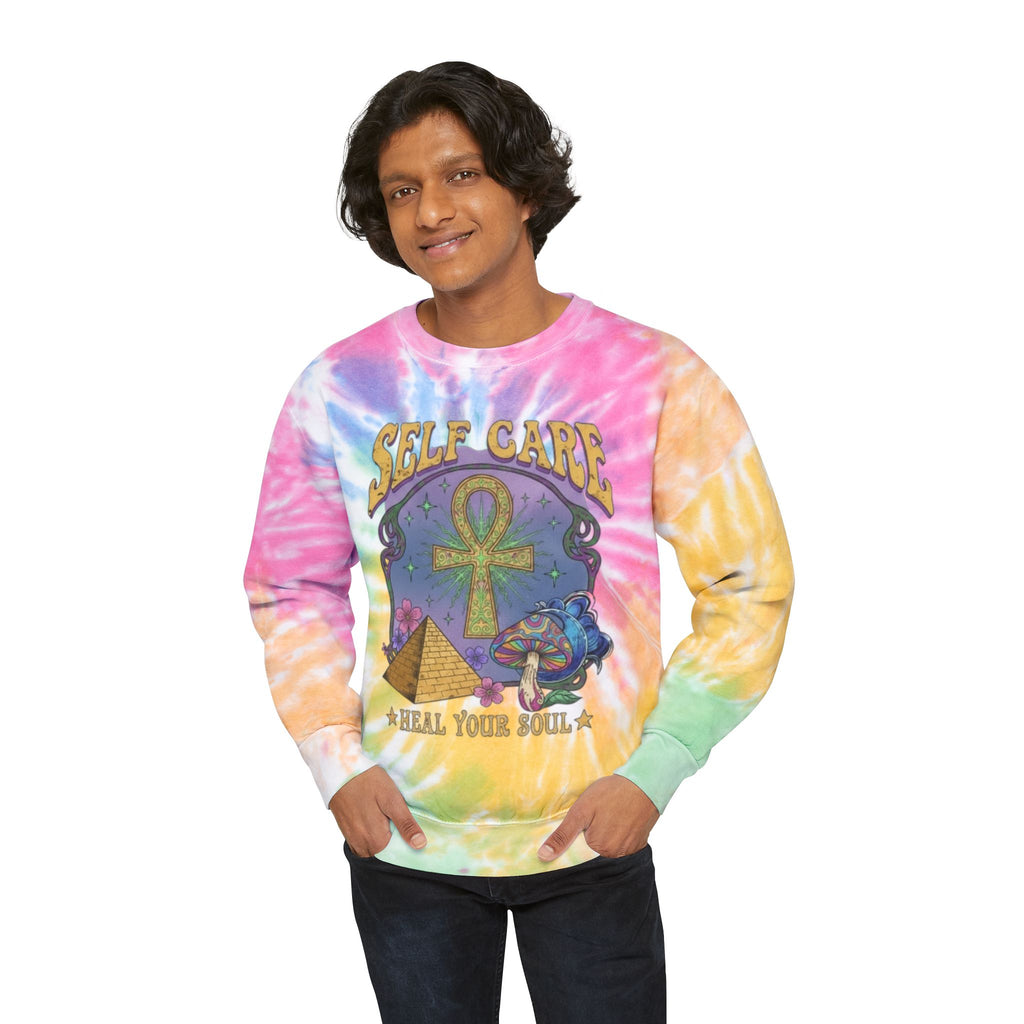Self Care Dyed Sweatshirt - Heal Your Soul
