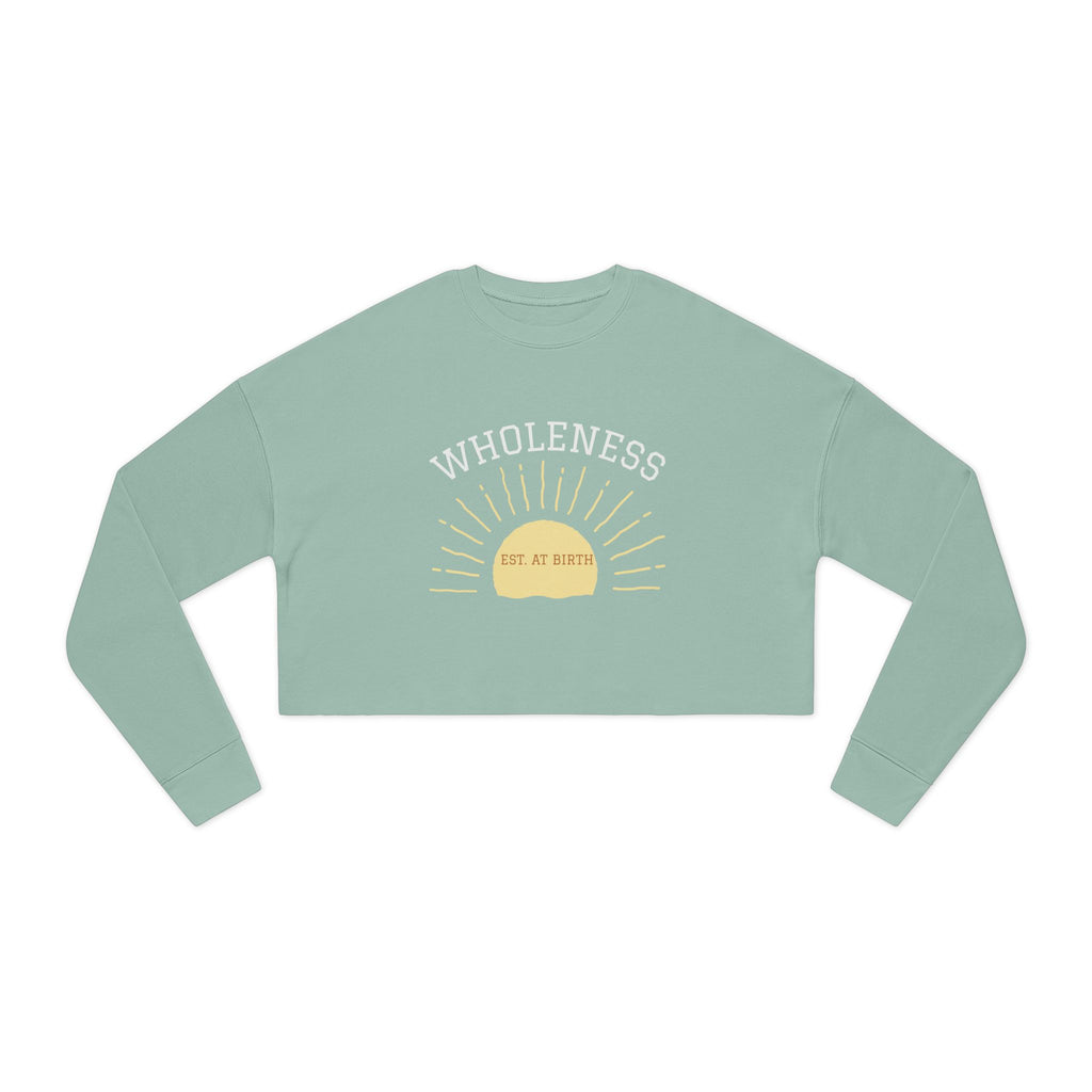 Cropped Sweatshirt — "Wholeness" Sun & Ankh Graphic