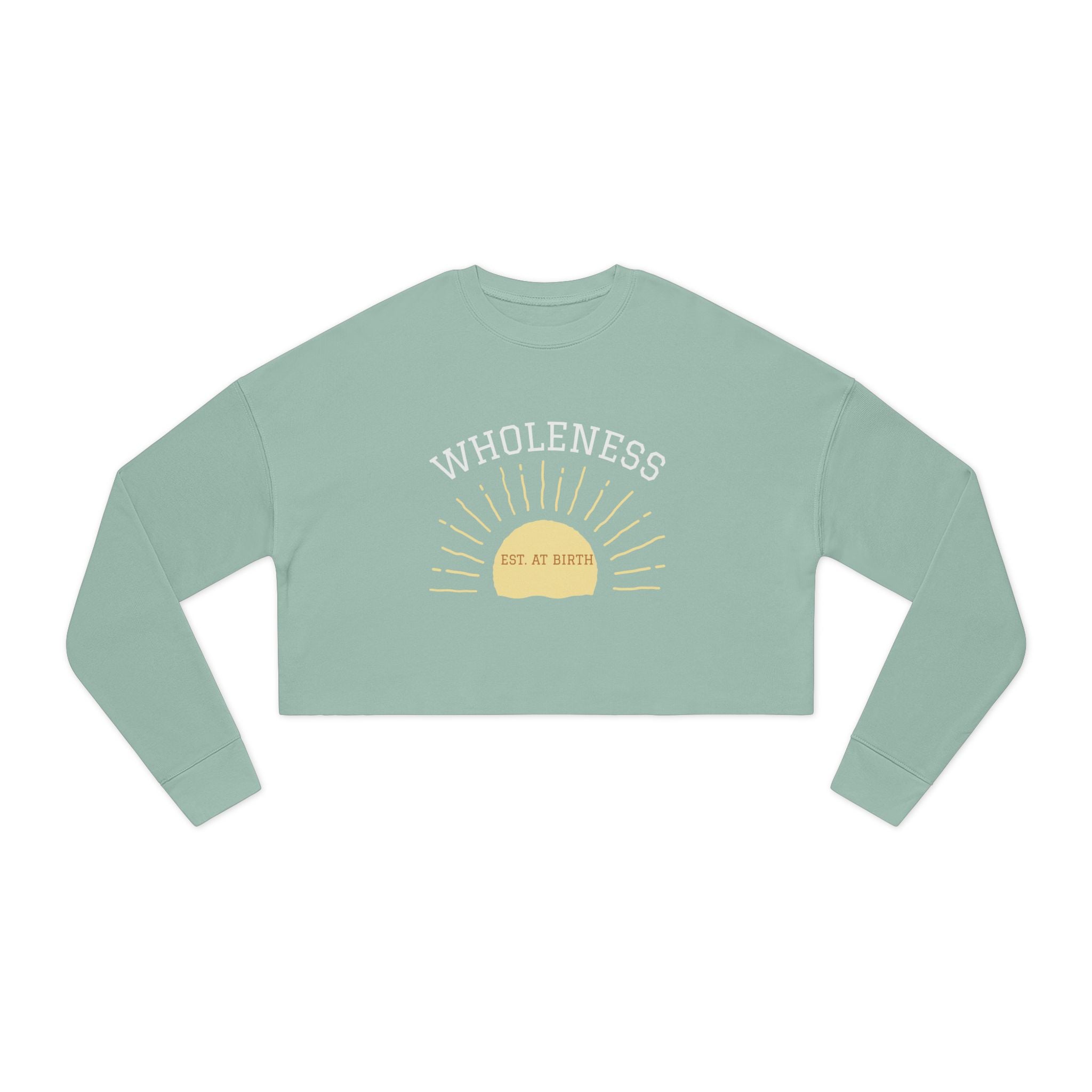 Cropped Sweatshirt — "Wholeness" Sun & Ankh Graphic