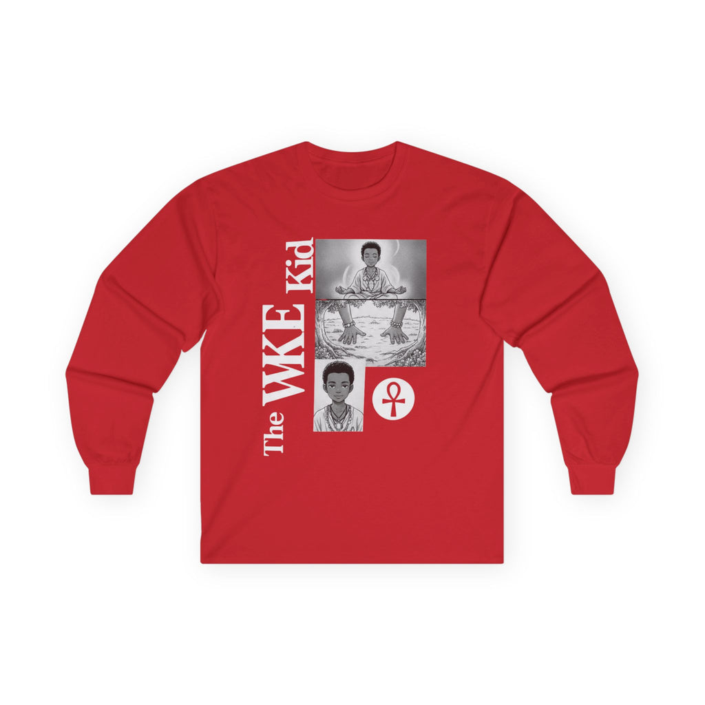 The WKE Kid White Font Unisex Ultra Cotton Long Sleeve Tee - Unique Graphic Tee for Trendsetters