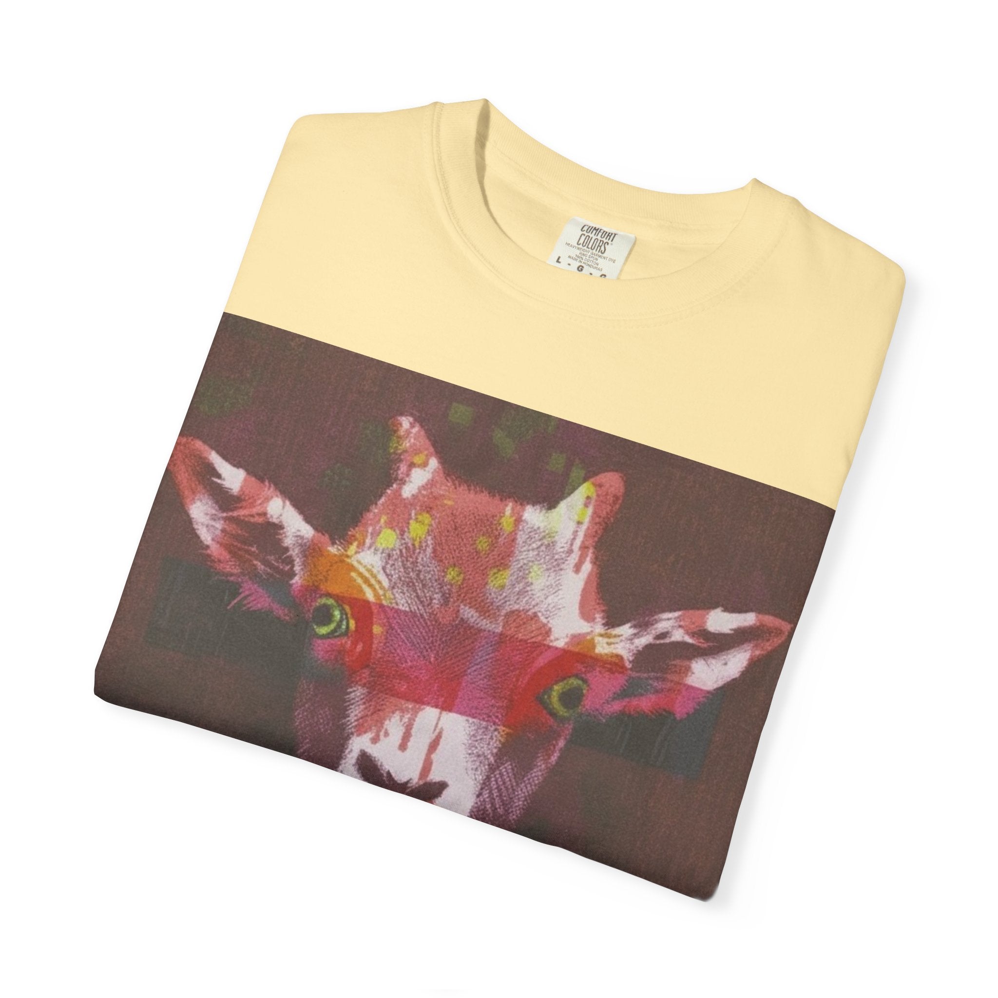 Wild Life Goat Portrait T-Shirt — Colorful Retro Primate Graphic Tee