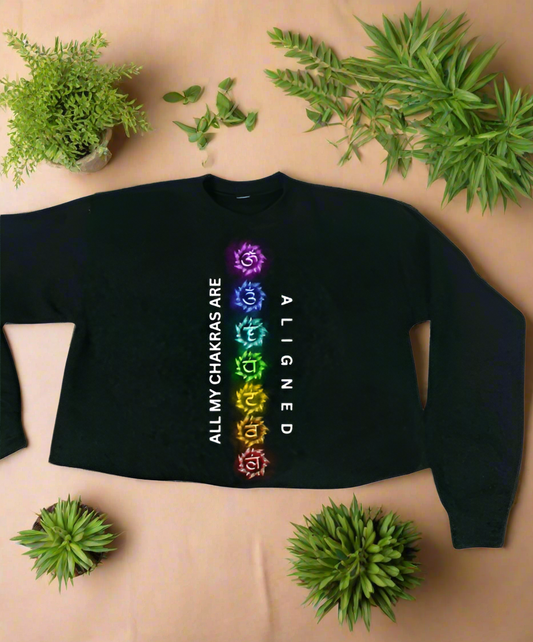 All My Chakras Are Aligned Crop-top Sweatshirt