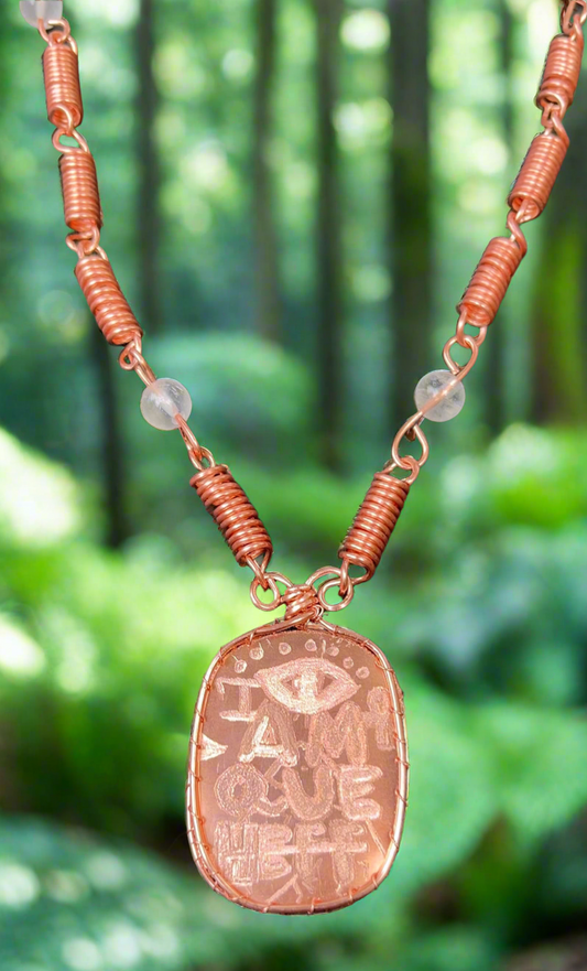 iamevibez Custom Wire Wrapped Affrimation/Name/ Zodiac Etc. Necklace
