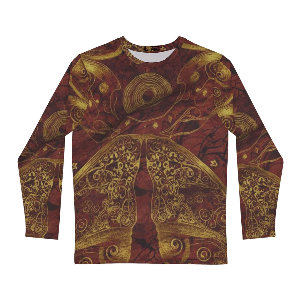 Unisex Long Sleeve Shirt — Vintage Butterfly Tribal Elephant Mandala All-Over Print