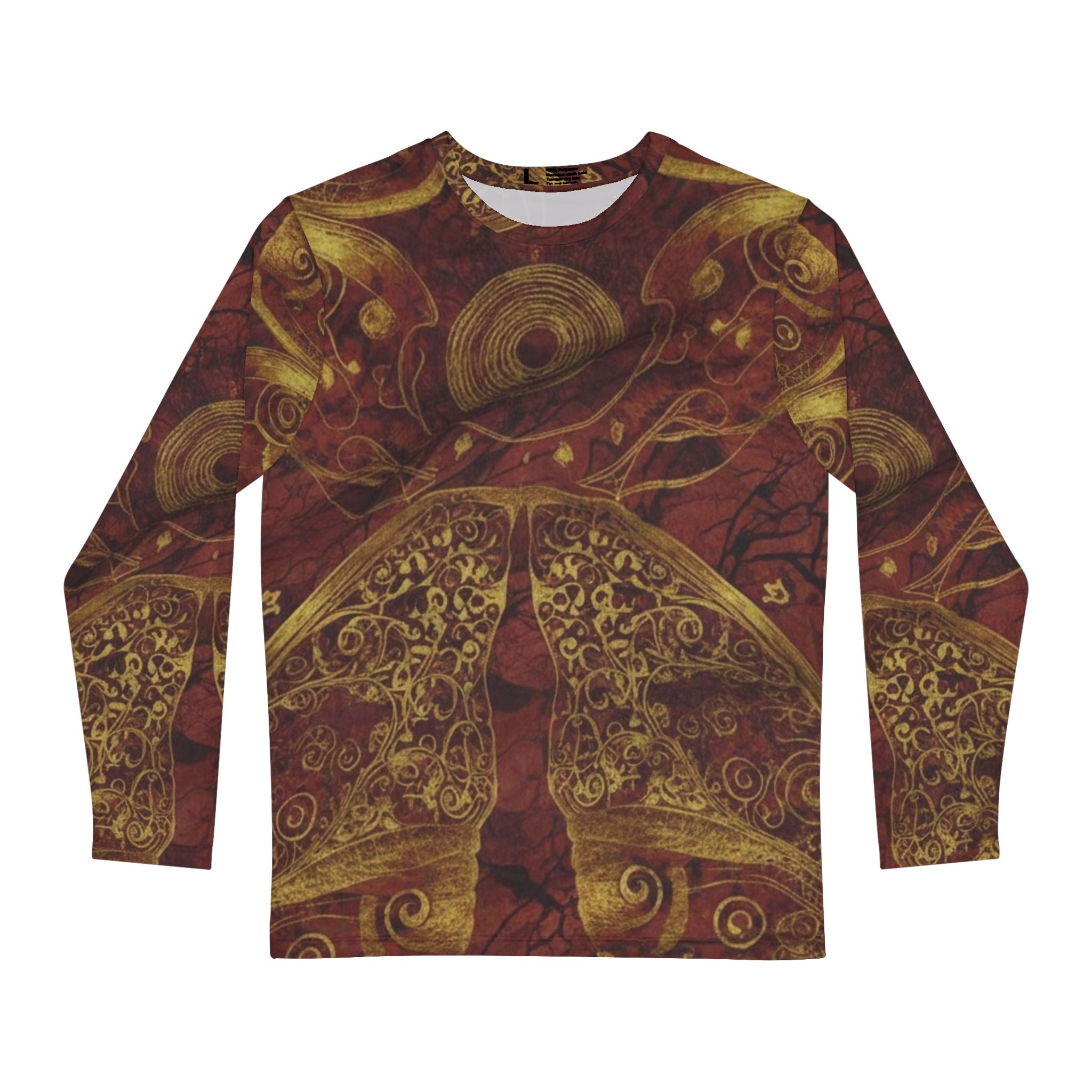 Unisex Long Sleeve Shirt — Vintage Butterfly Tribal Elephant Mandala All-Over Print