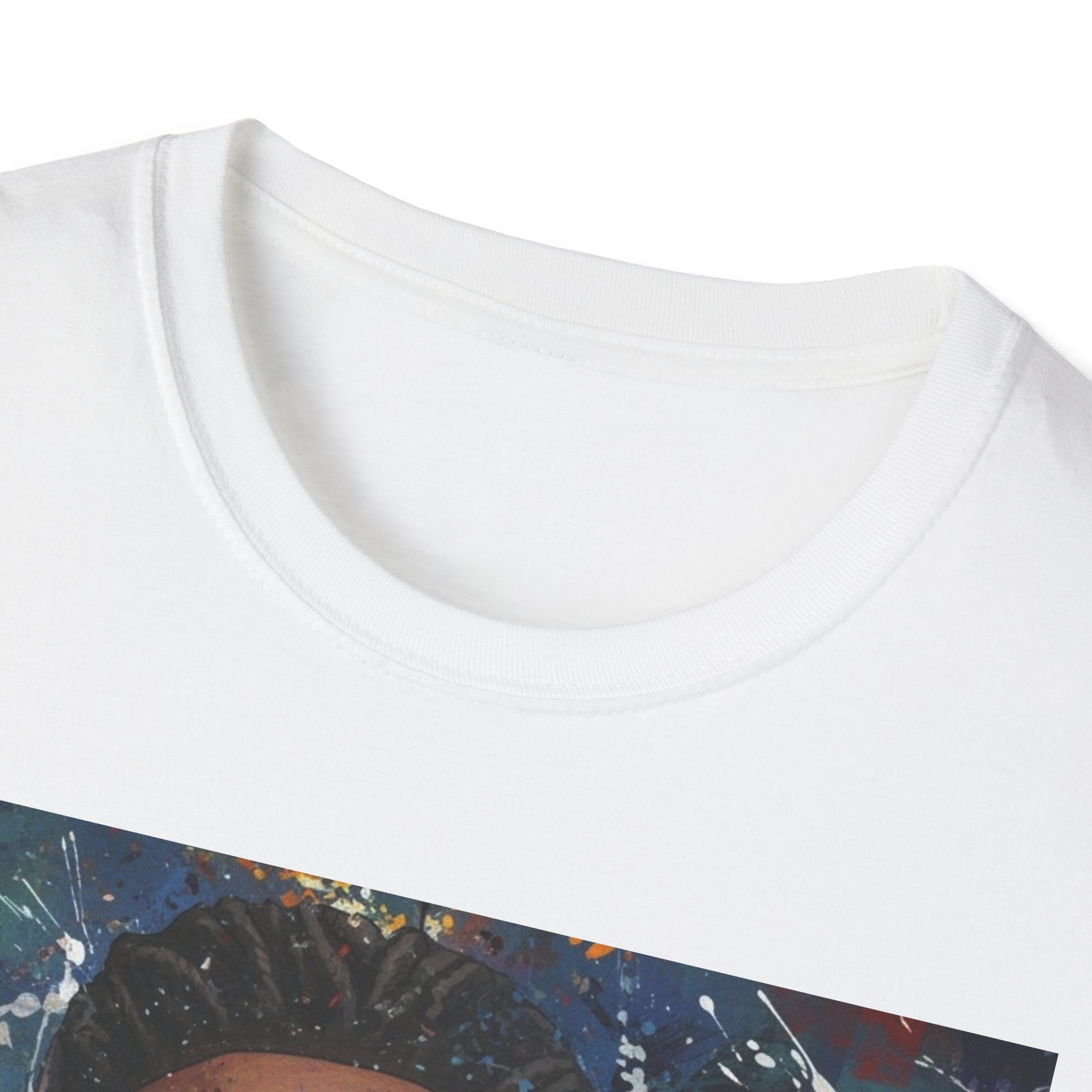 Arcaze Portrait T‑Shirt — Cosmic Musician Artwork
