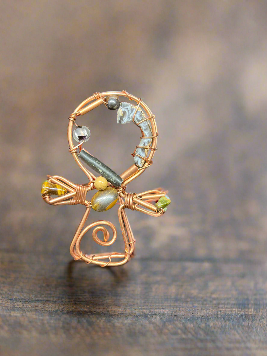 iamevibez Custom Wire Wrapped Ankh Ring