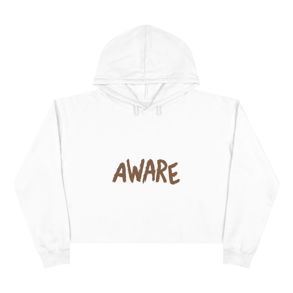 Awareness Crop Hoodie for Social Activists, Trendy Streetwear for Women, Unique Gift for Advocates, Comfortable Casual Wear