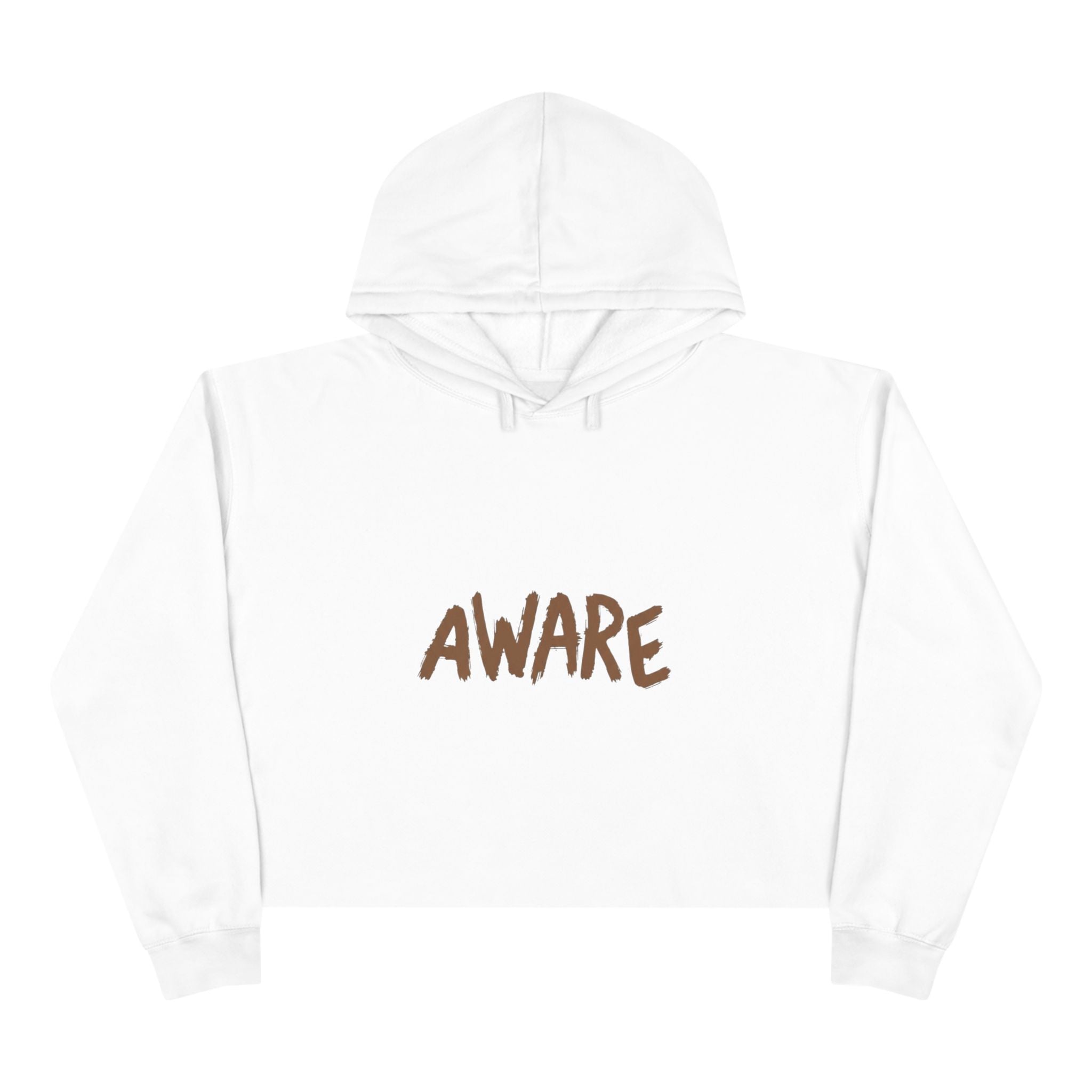 Awareness Crop Hoodie for Social Activists, Trendy Streetwear for Women, Unique Gift for Advocates, Comfortable Casual Wear