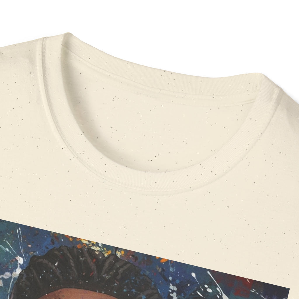 Arcaze Portrait T‑Shirt — Cosmic Musician Artwork