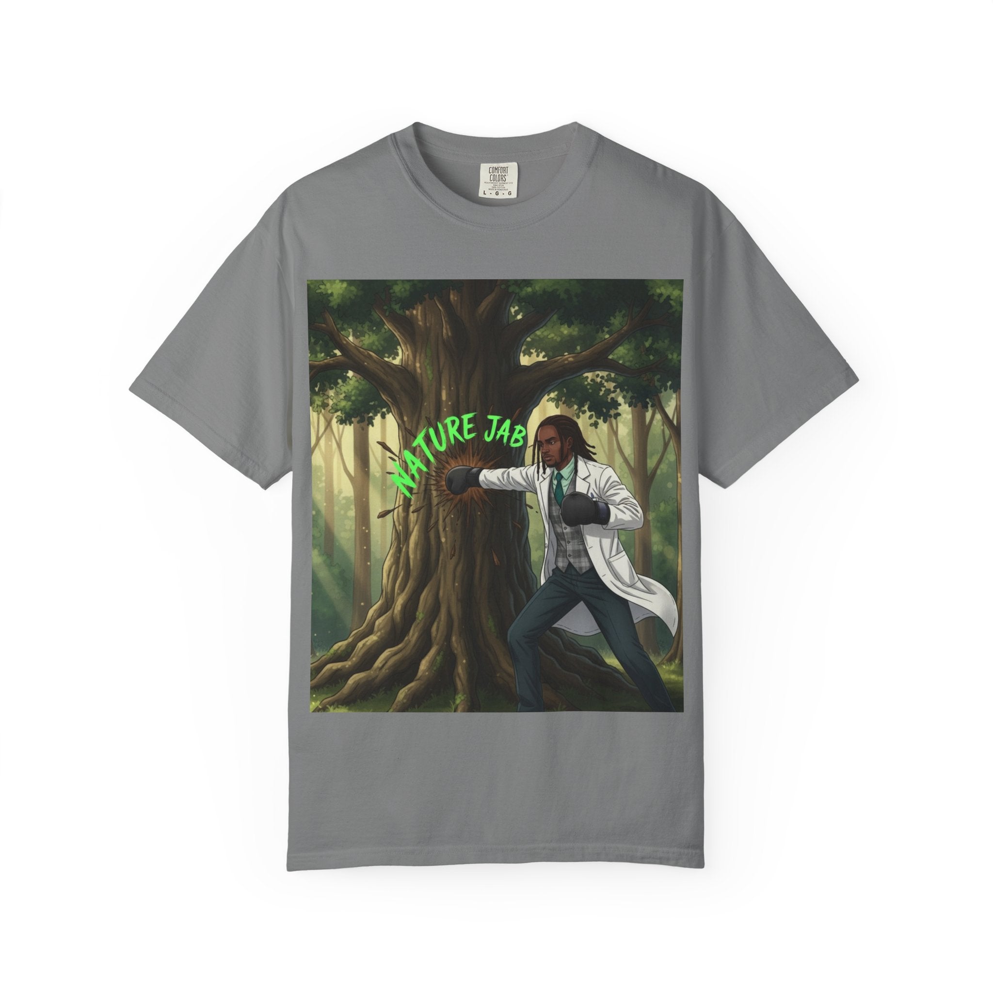 Nature Jab T-Shirt — Forest Martial Artist Graphic Tee
