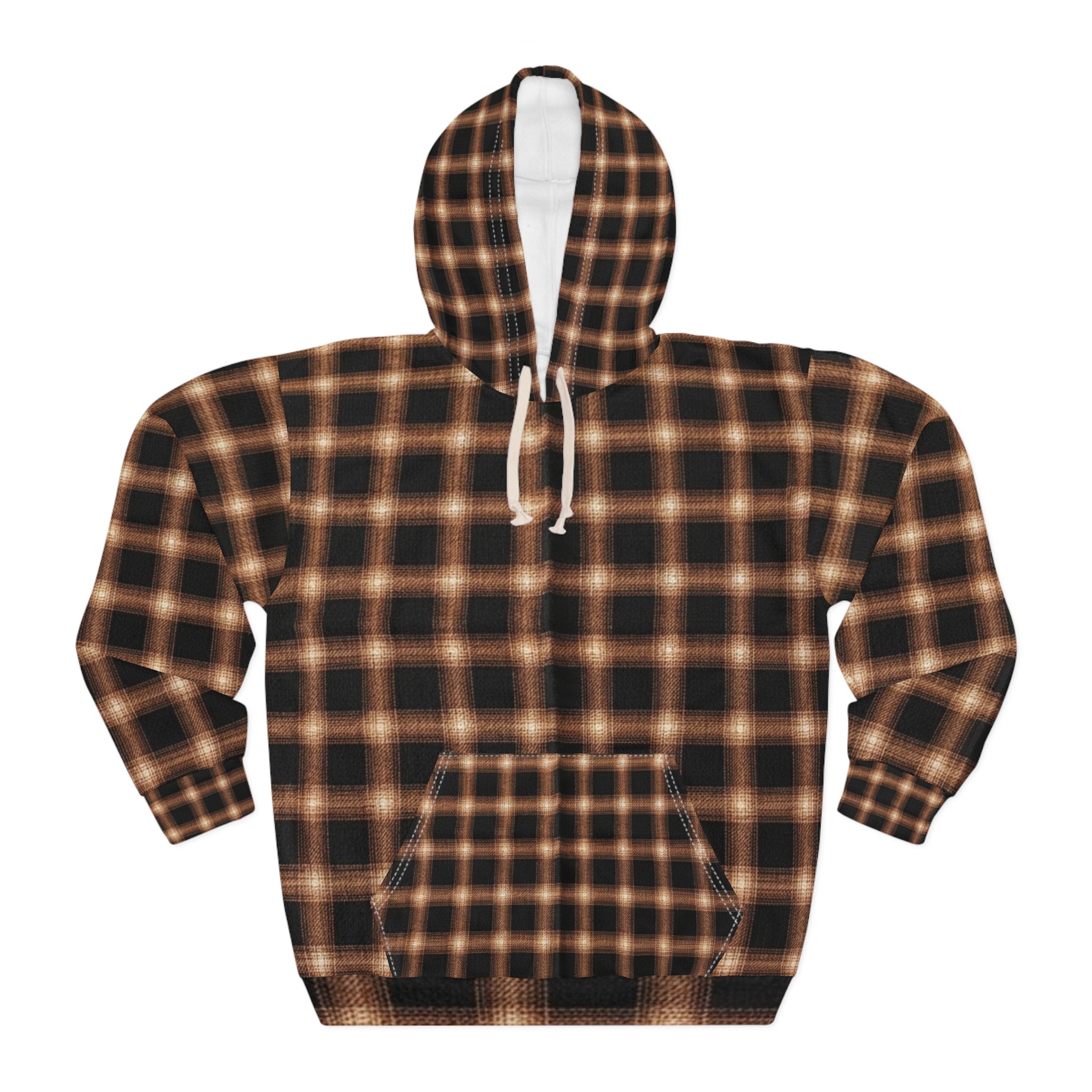 Copper inspired Plaid Hoodie