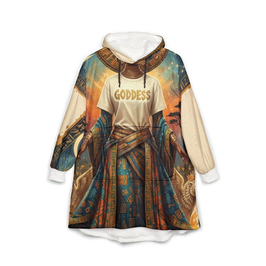 Goddess Unisex Hooded Blanket - Cozy Throw, Multicolor Fleece Wearable Blanket, Gift for Her, Home Decor, Self-Care Essentials