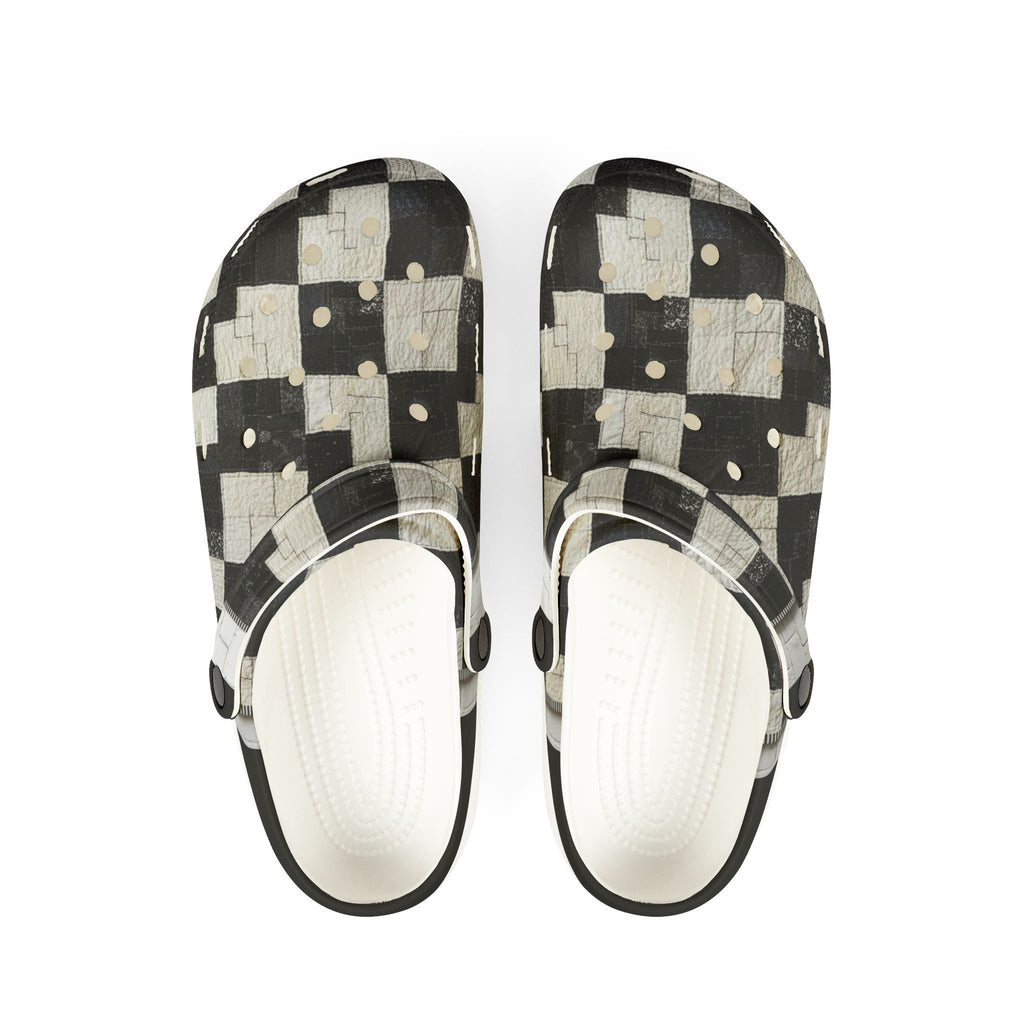WKE WRLD Checker EVA Foam Rubber Clogs for Everyday Comfort | Unique Patterns Ideal for Home, Garden, Festival, Mother’s Day, Gift Idea, Slip-On
