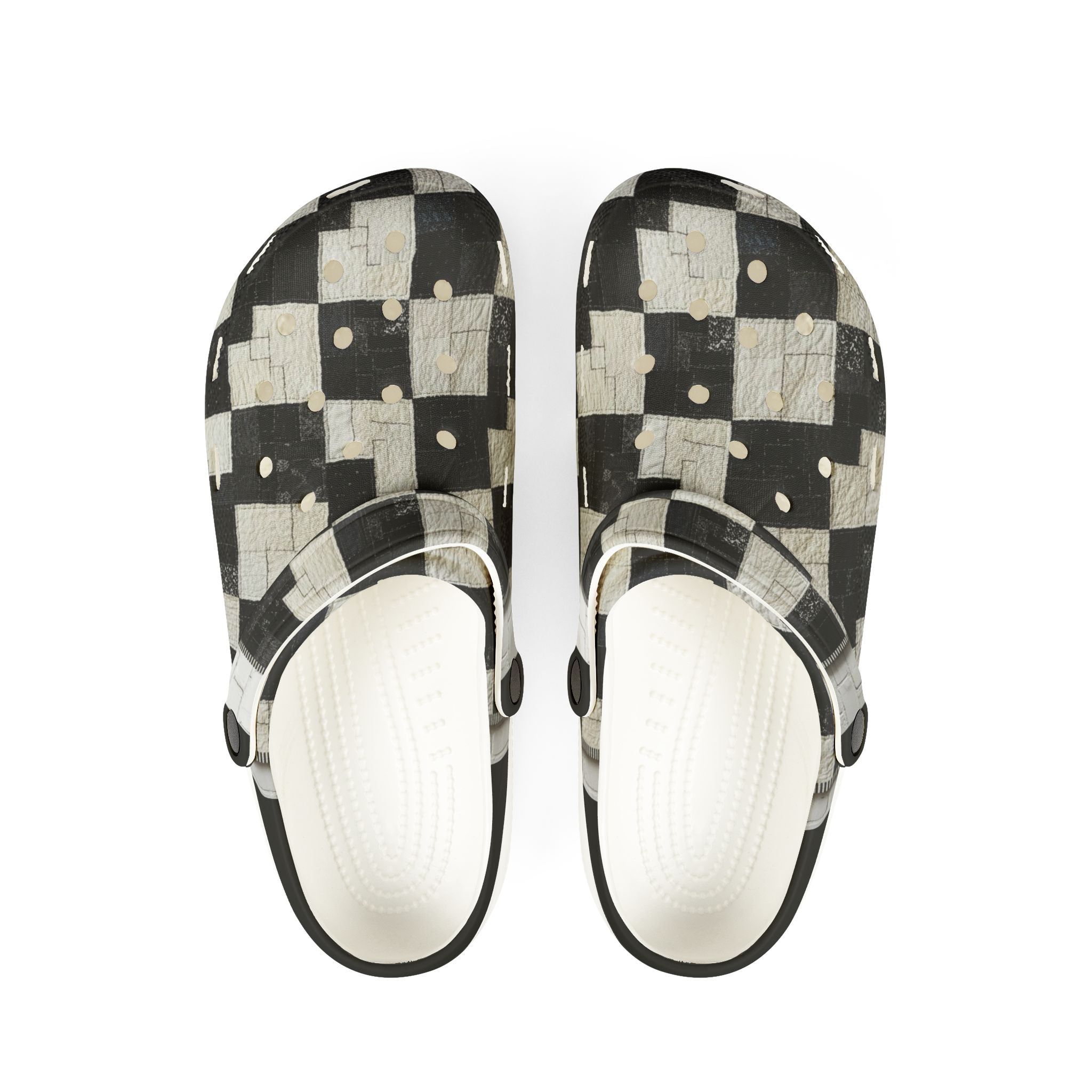 WKE WRLD Checker EVA Foam Rubber Clogs for Everyday Comfort | Unique Patterns Ideal for Home, Garden, Festival, Mother’s Day, Gift Idea, Slip-On