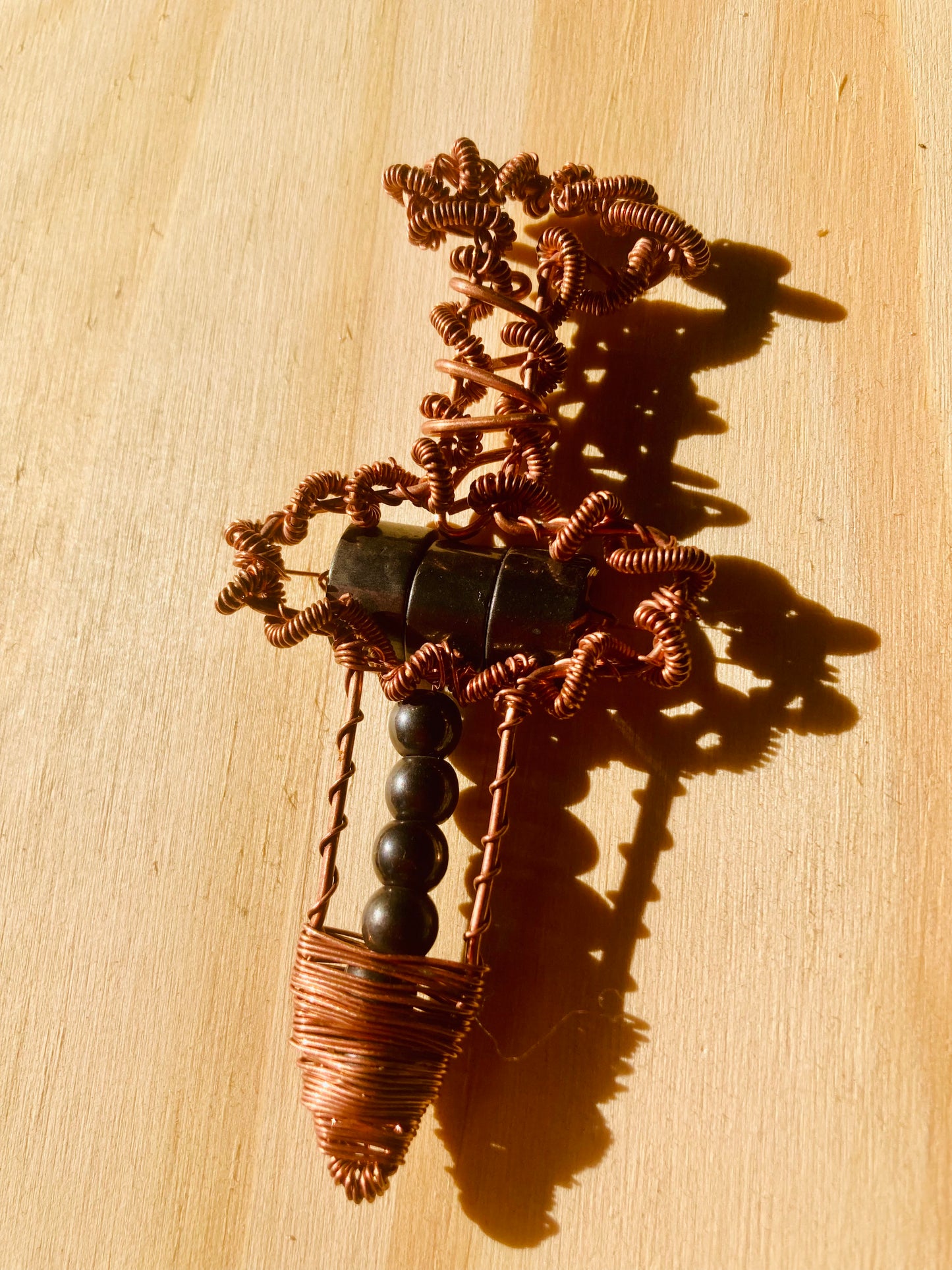 Hematite Protection Sword Pendant