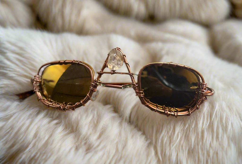 iamevibez Custom Wire Wrapped Citrine Sunglasses