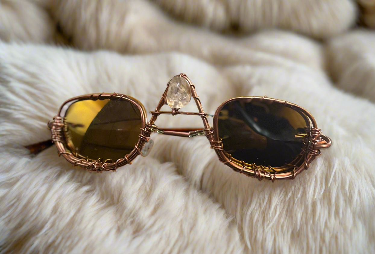 iamevibez Custom Wire Wrapped Citrine Sunglasses