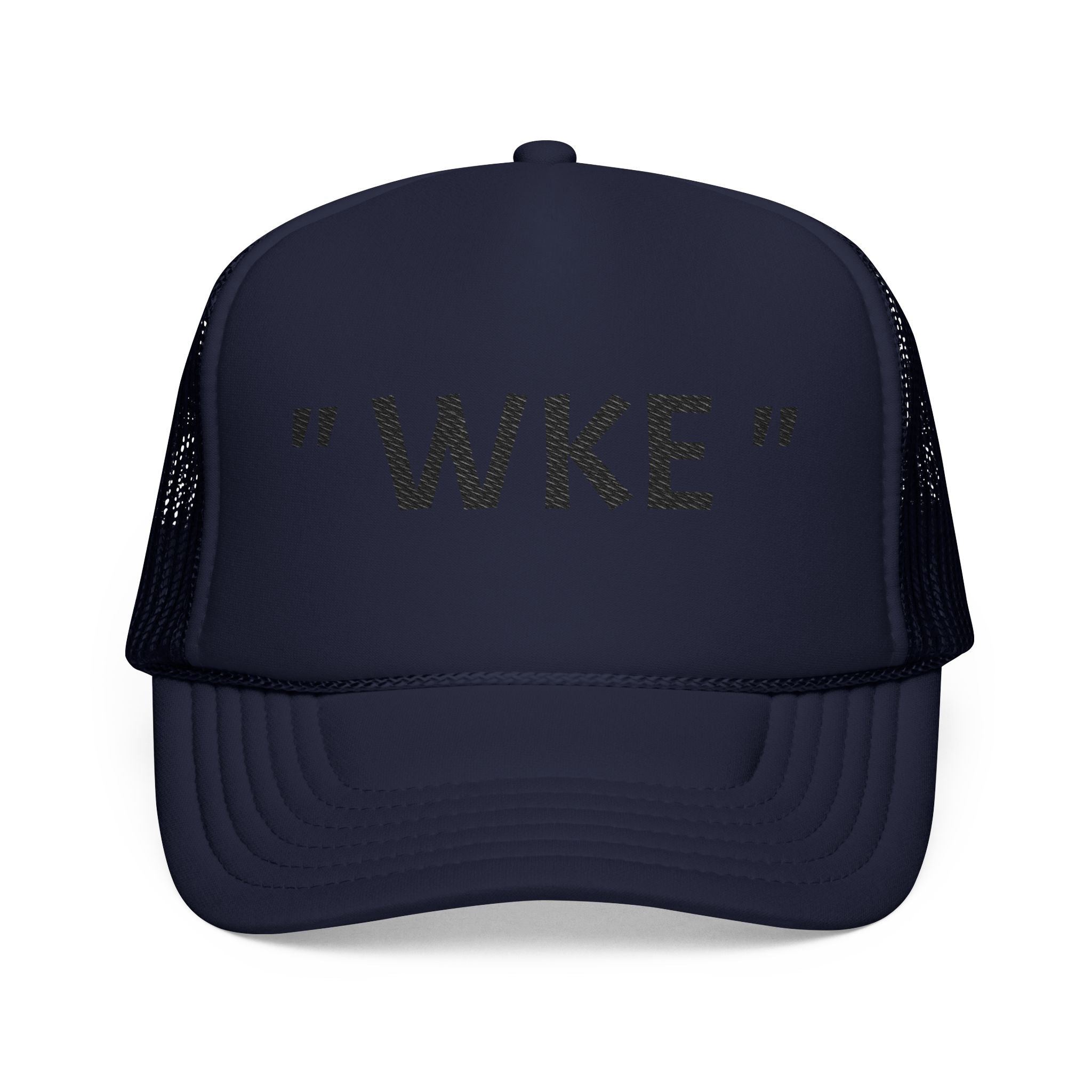 Embroidered Foam Trucker Hat with "WKE" Design