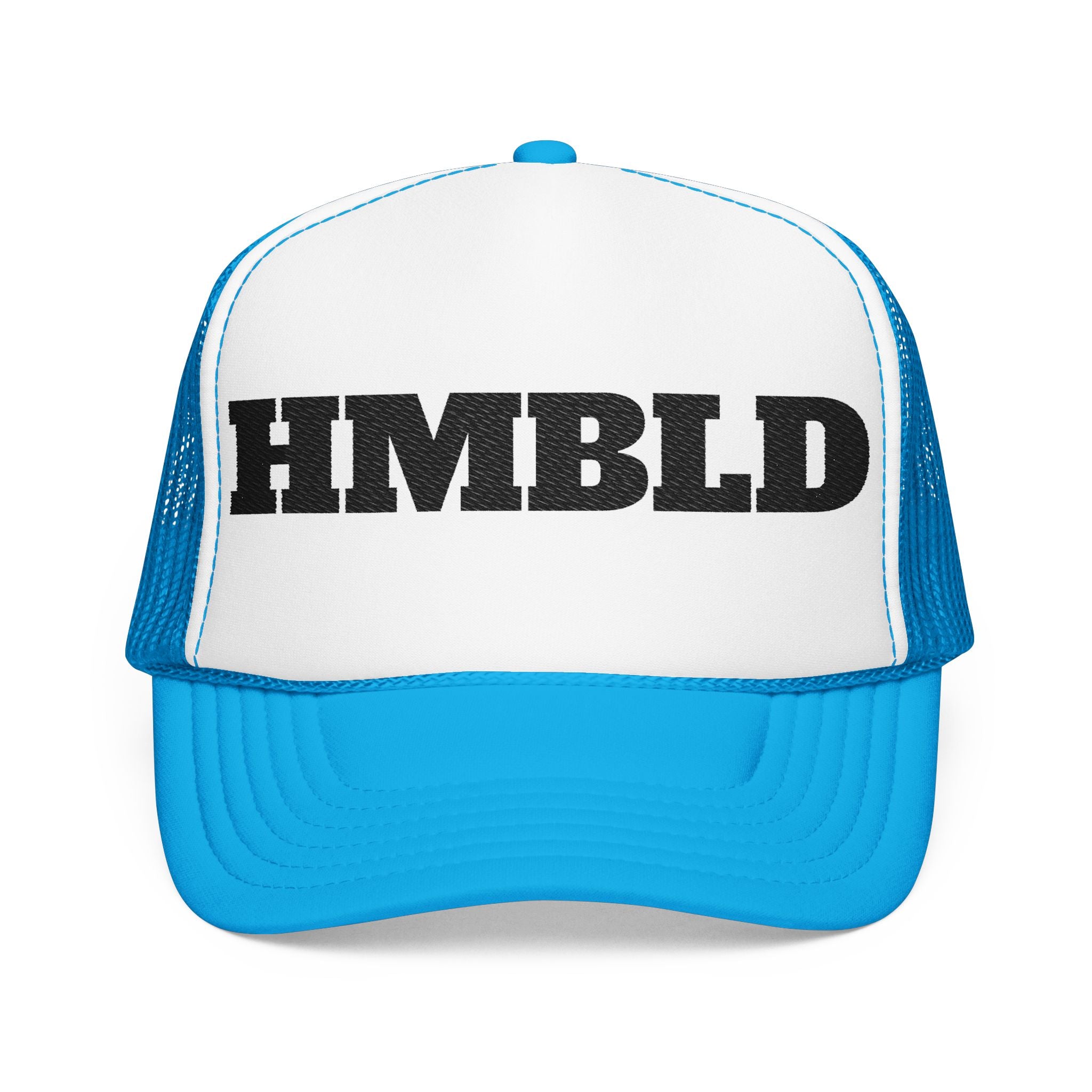 Red Foam Trucker Hat with 'HMBDLD' Embroidery