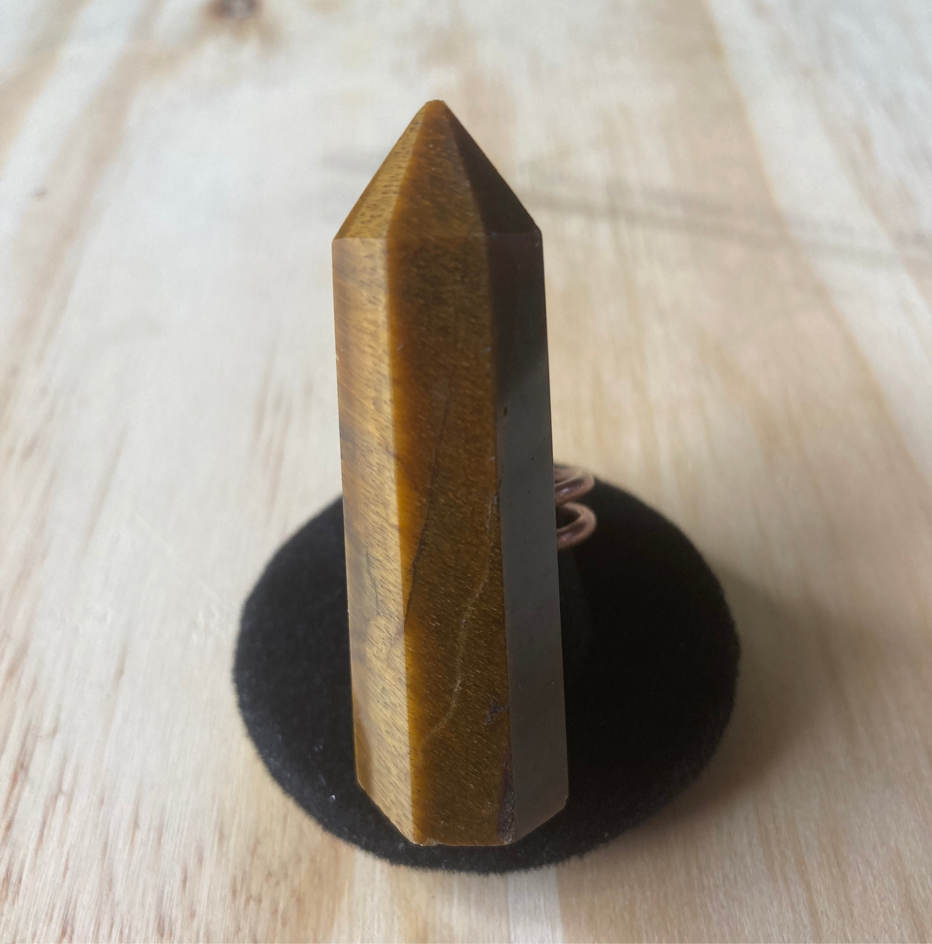 Tiger's Eye Crystal Tower Wand Rings