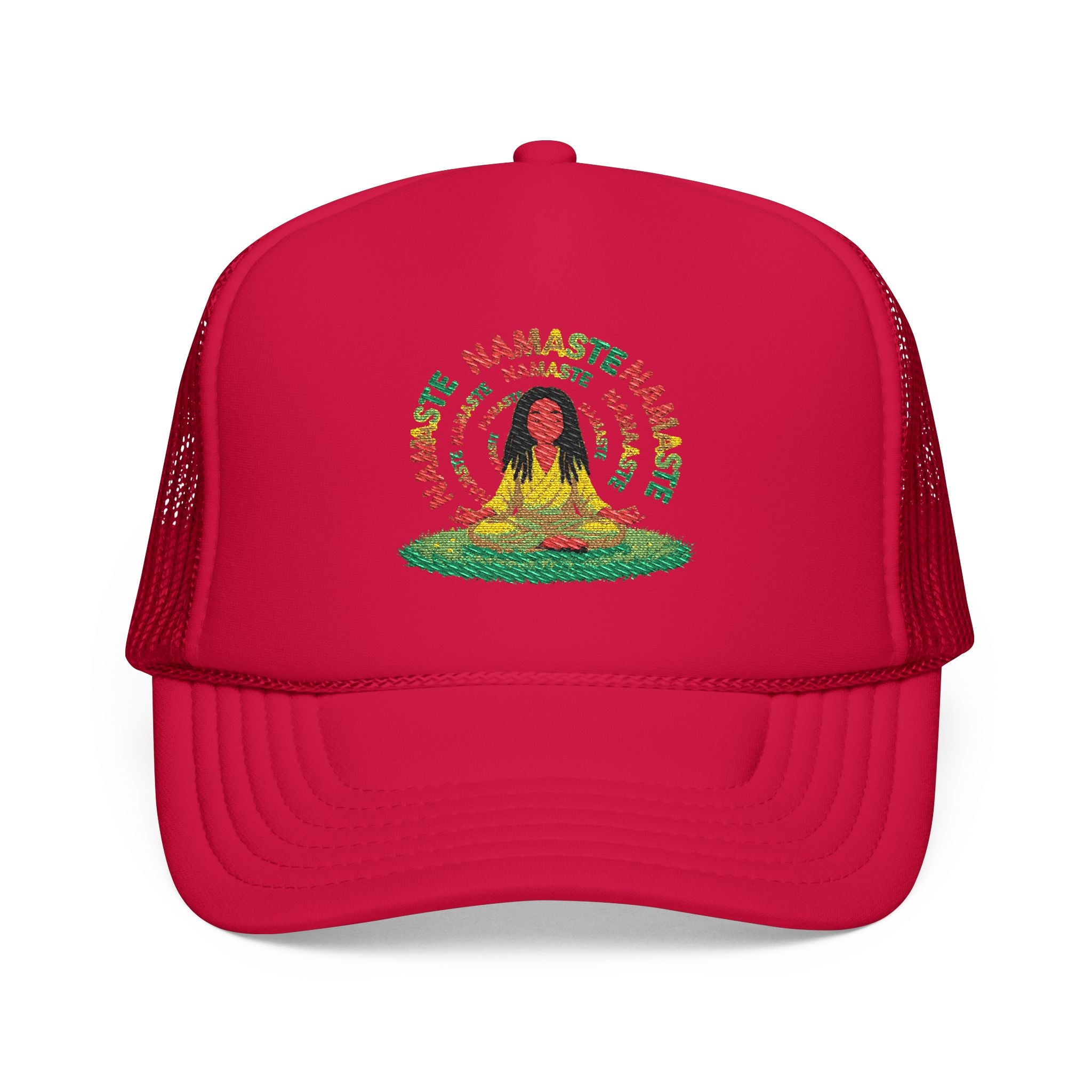 Vibrant Bohemian Embroidered Foam Trucker Hat