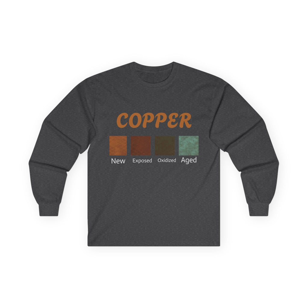 WKE WRLD Copper Color Palette Long Sleeve Tee, Unisex Cotton Tee, Gifts for Art Lovers, Casual Style, Fall Fashion, Unique Graphic Tee