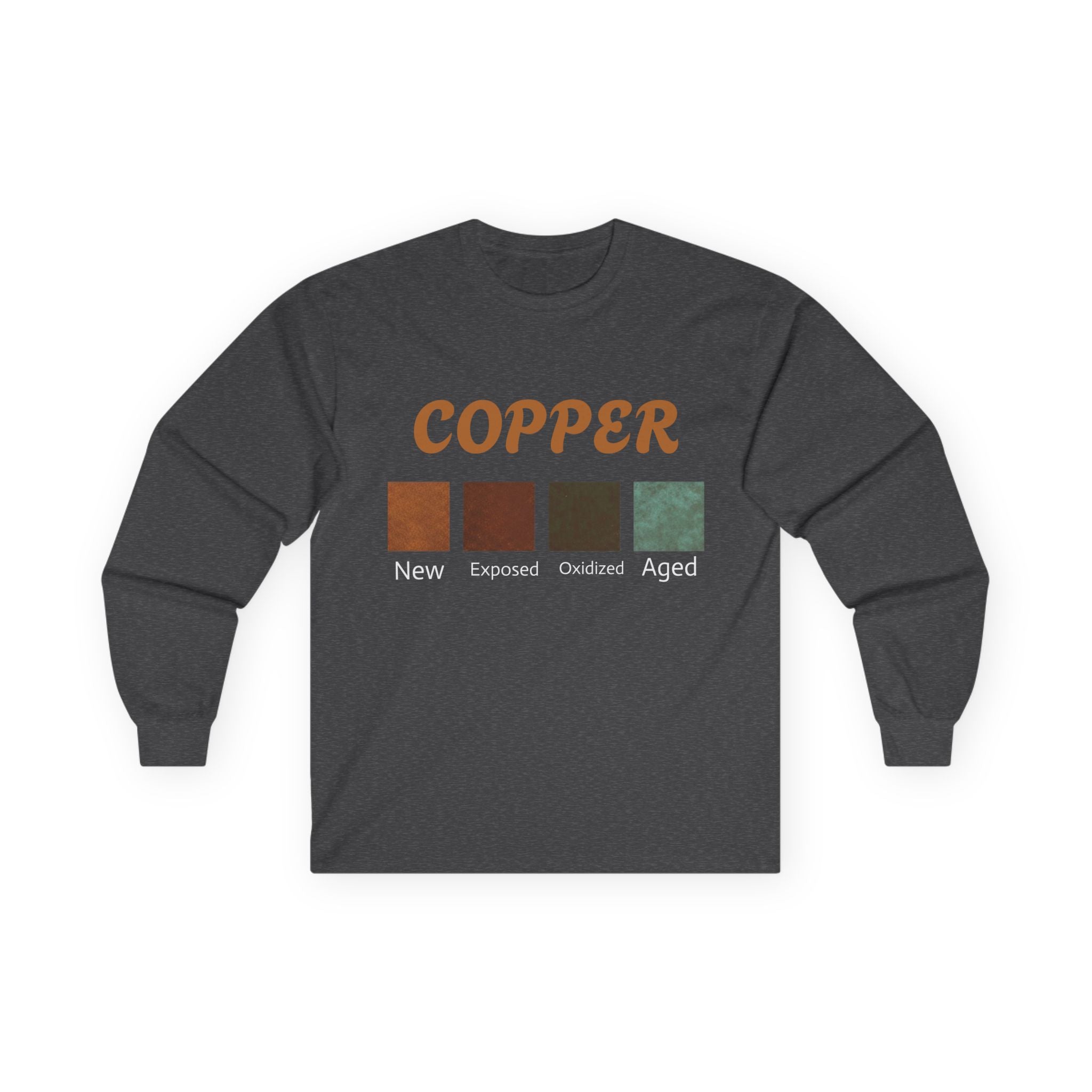 WKE WRLD Copper Color Palette Long Sleeve Tee, Unisex Cotton Tee, Gifts for Art Lovers, Casual Style, Fall Fashion, Unique Graphic Tee