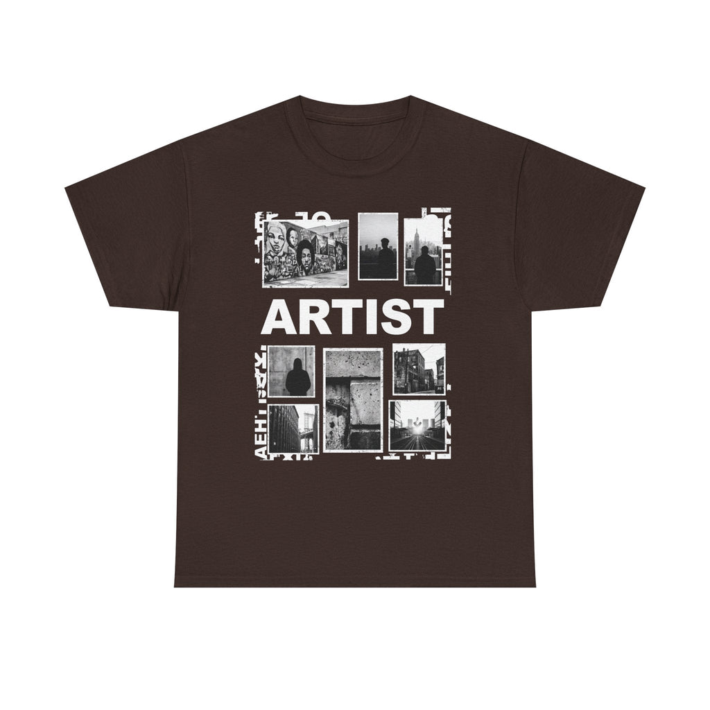 Artist Photo Collage Tee — "ARTIST" Graphic T-Shirt
