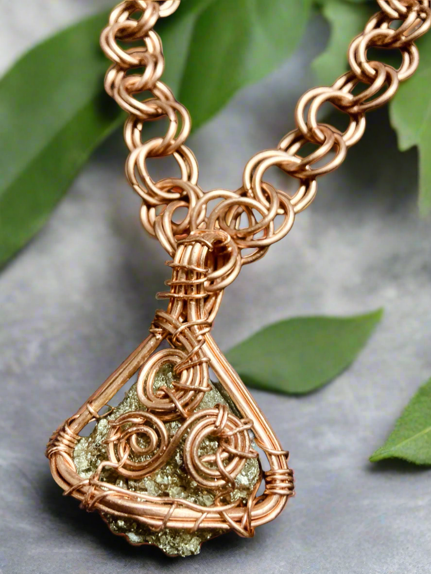 iamevibez Custom Pyrite Necklace With 2s Link Chain