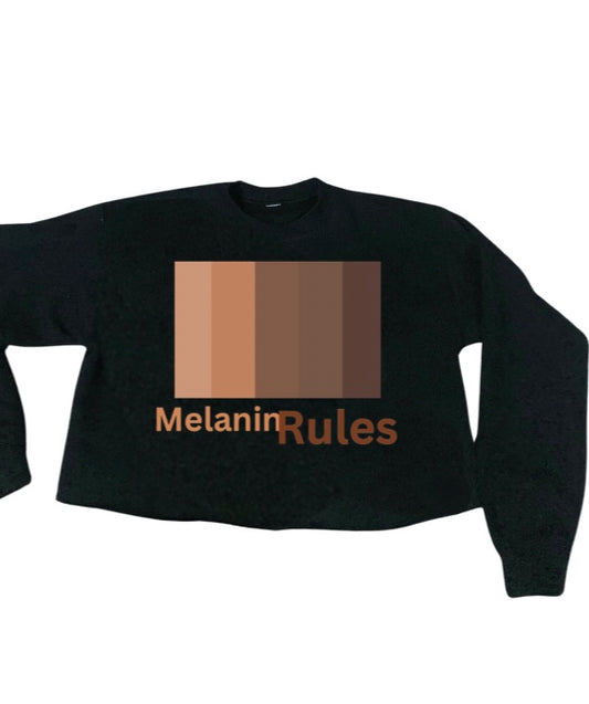 Melanin Rules Crop-top Sweatshirt