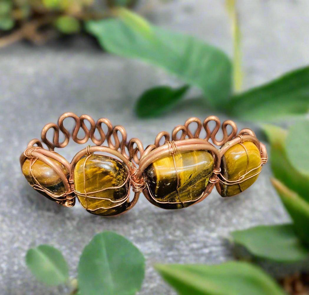 Tiger's eye Knuckle Ring
