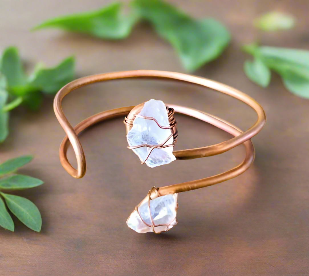 Double band Raw Stone Wrist Wear