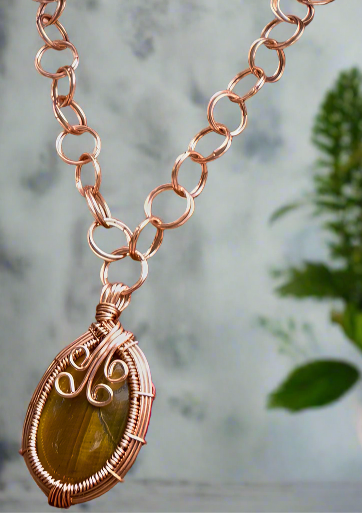 iamevibez Custom Tigers Eye & 2s Link Necklace