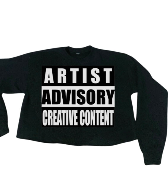 Artist Advisory Crop-top Sweatshirt