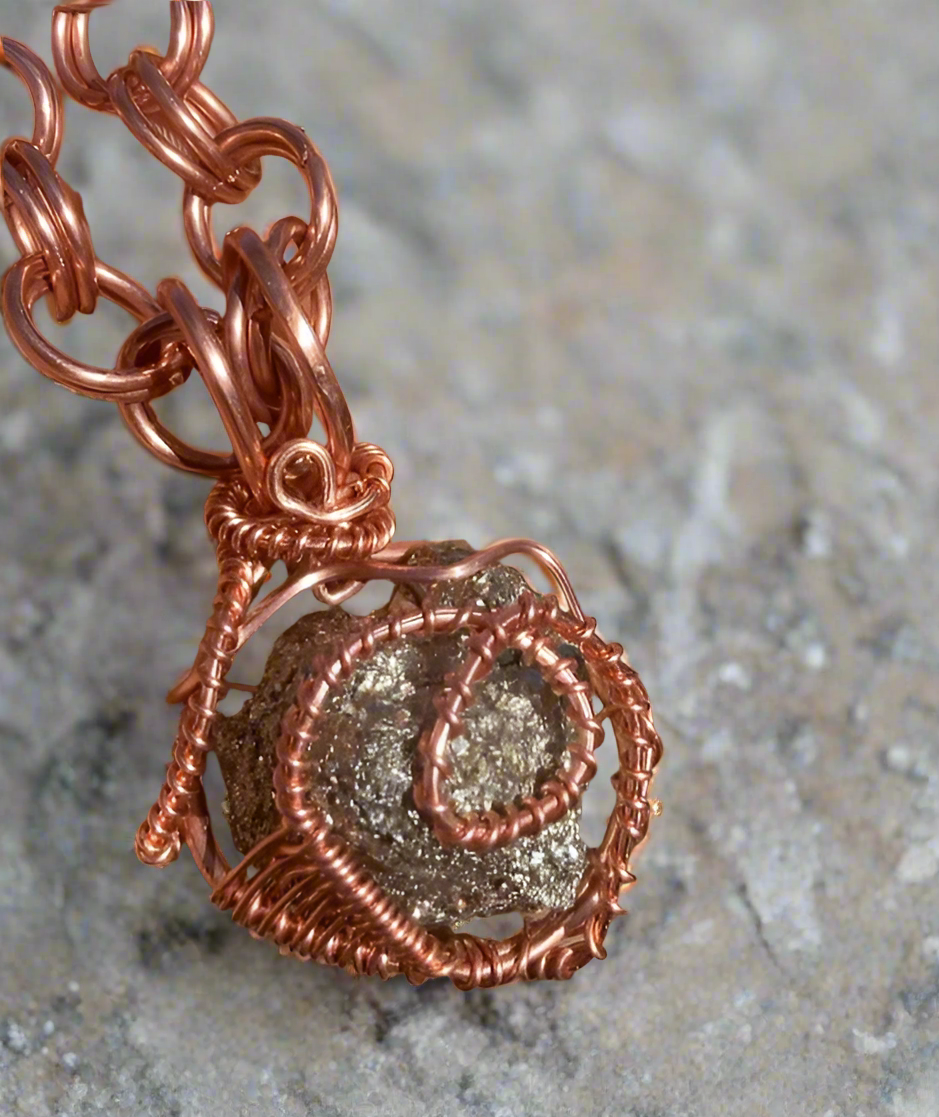 iamevibez Custom Chunky Pyrite Necklace