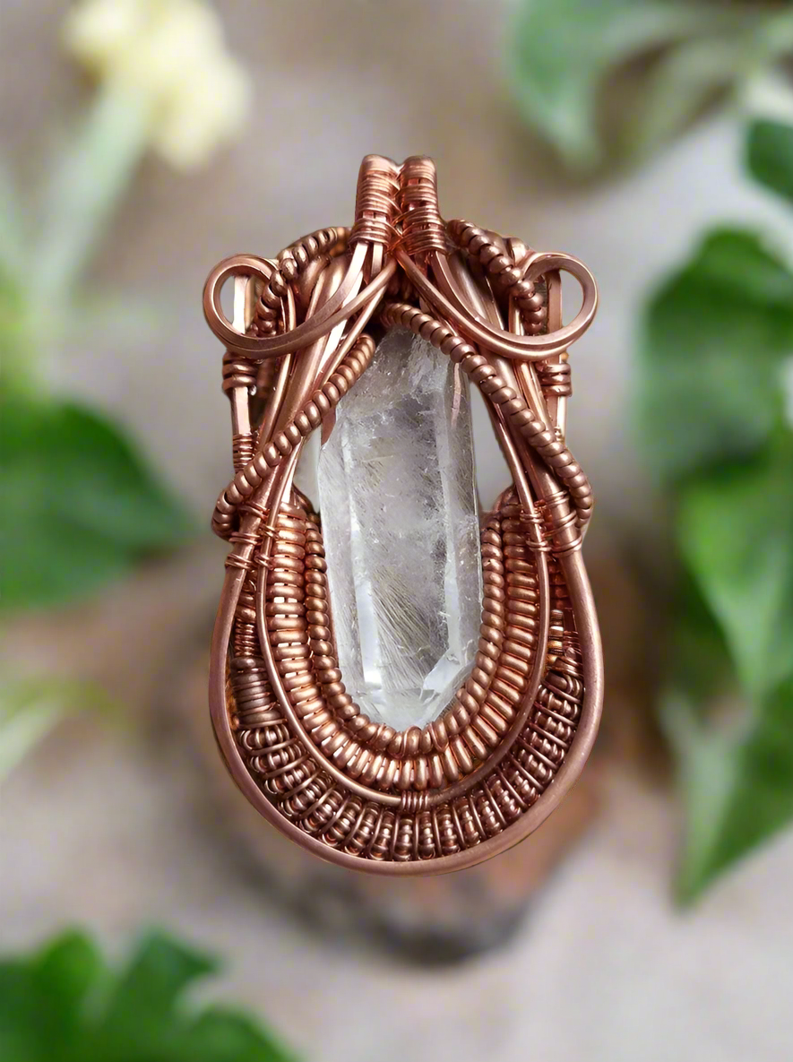 iamevibez Clear Quartz Wire Wrapped Pendant