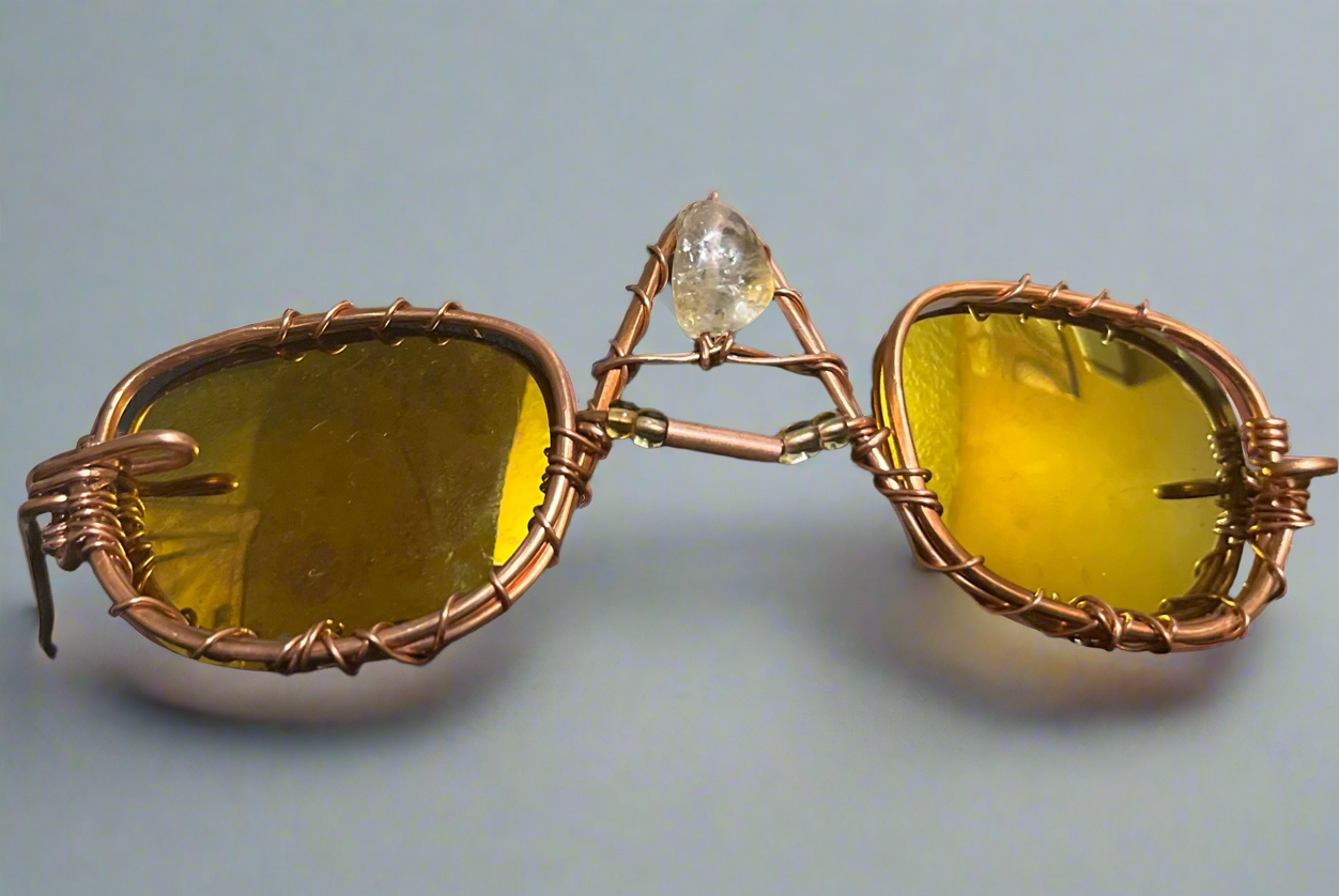iamevibez Custom Wire Wrapped Citrine Sunglasses