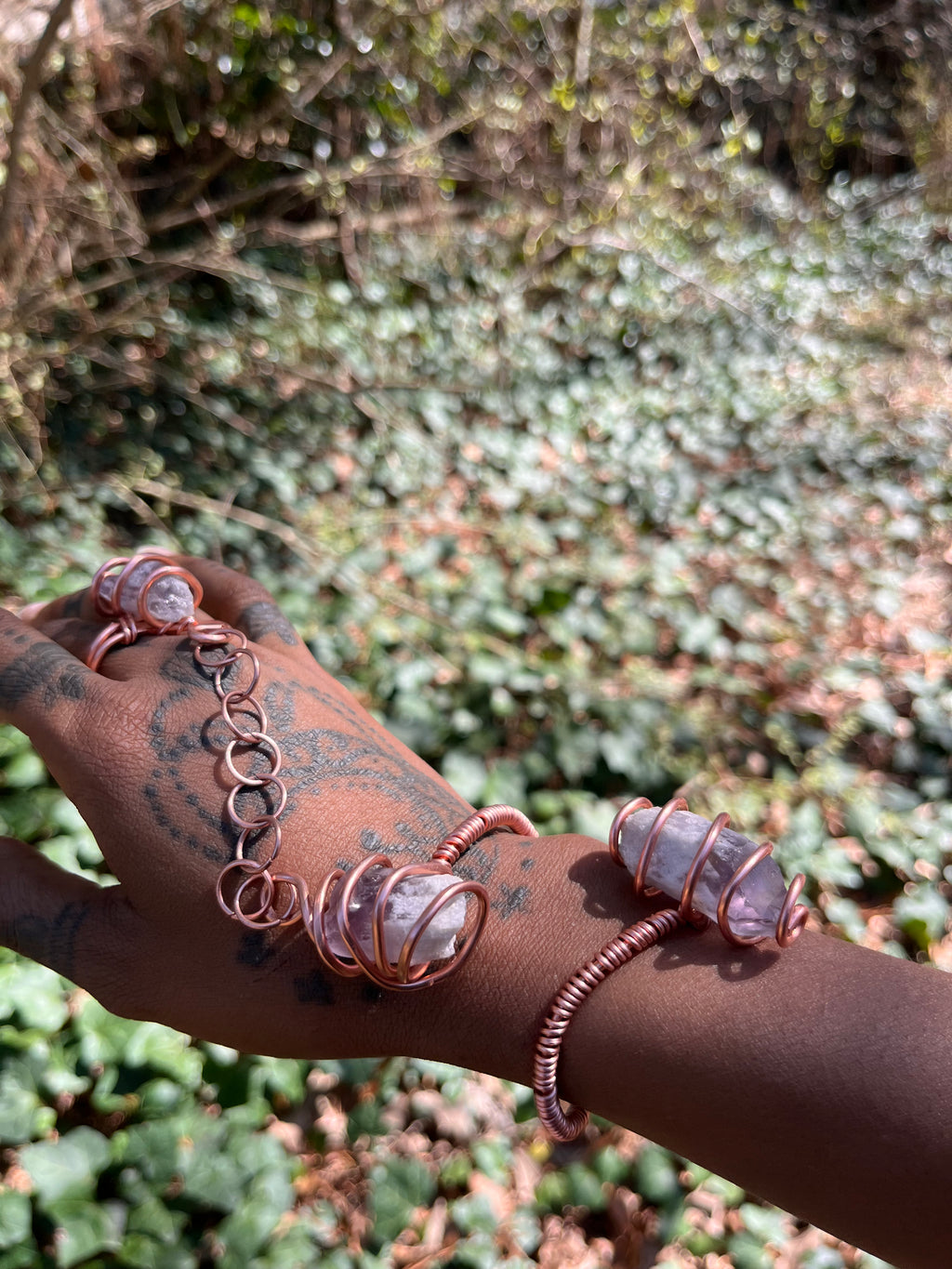 Beautiful Custom Wire Wrapped Ring Bracelet