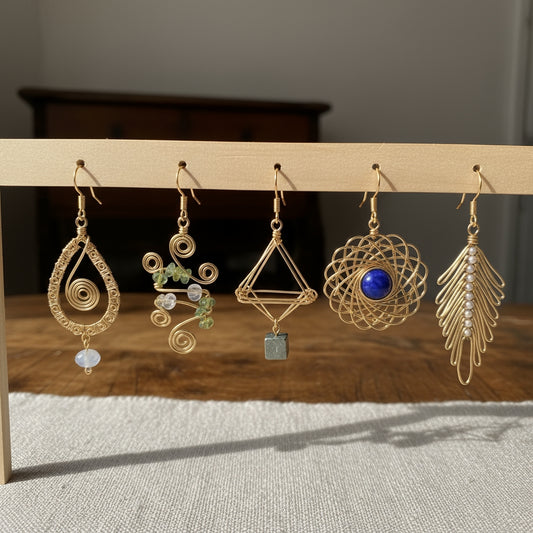 iamevibez Custom Gold Plated Non Tarnishing Wire Wrapped Earrings #2