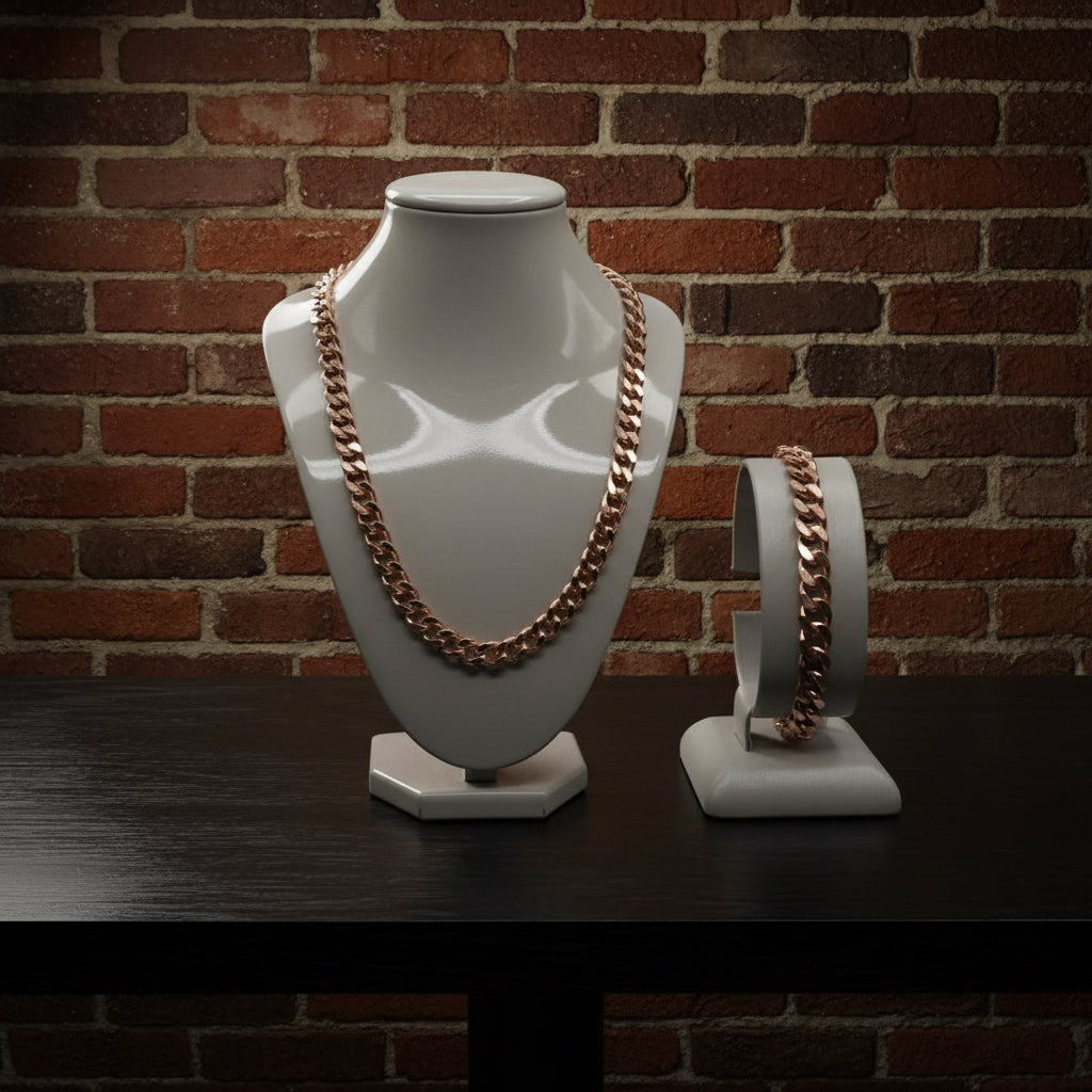 Pure Handcrafted Heavy pure Copper Cuban Link