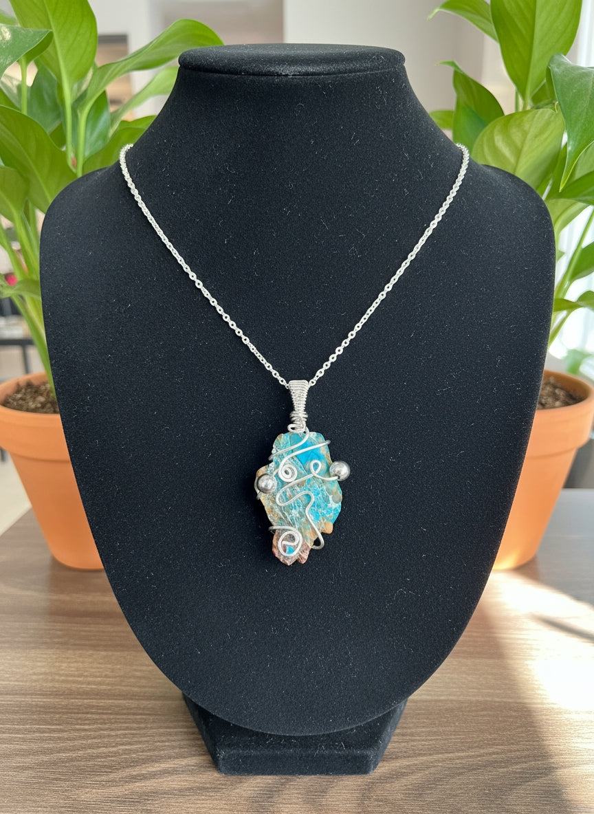 Silver plated non tarnishing Turquoise Necklace