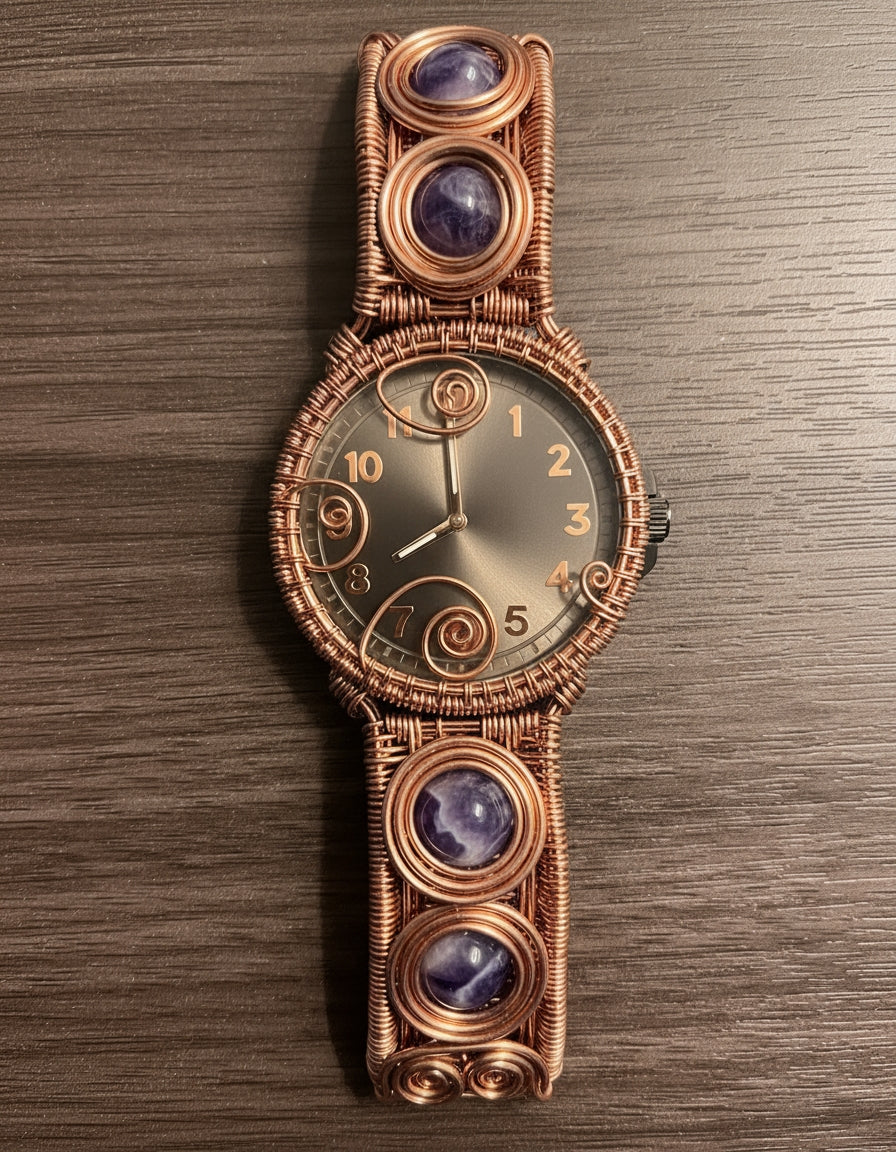 Wire Wrapped Dream Amethyst Watch