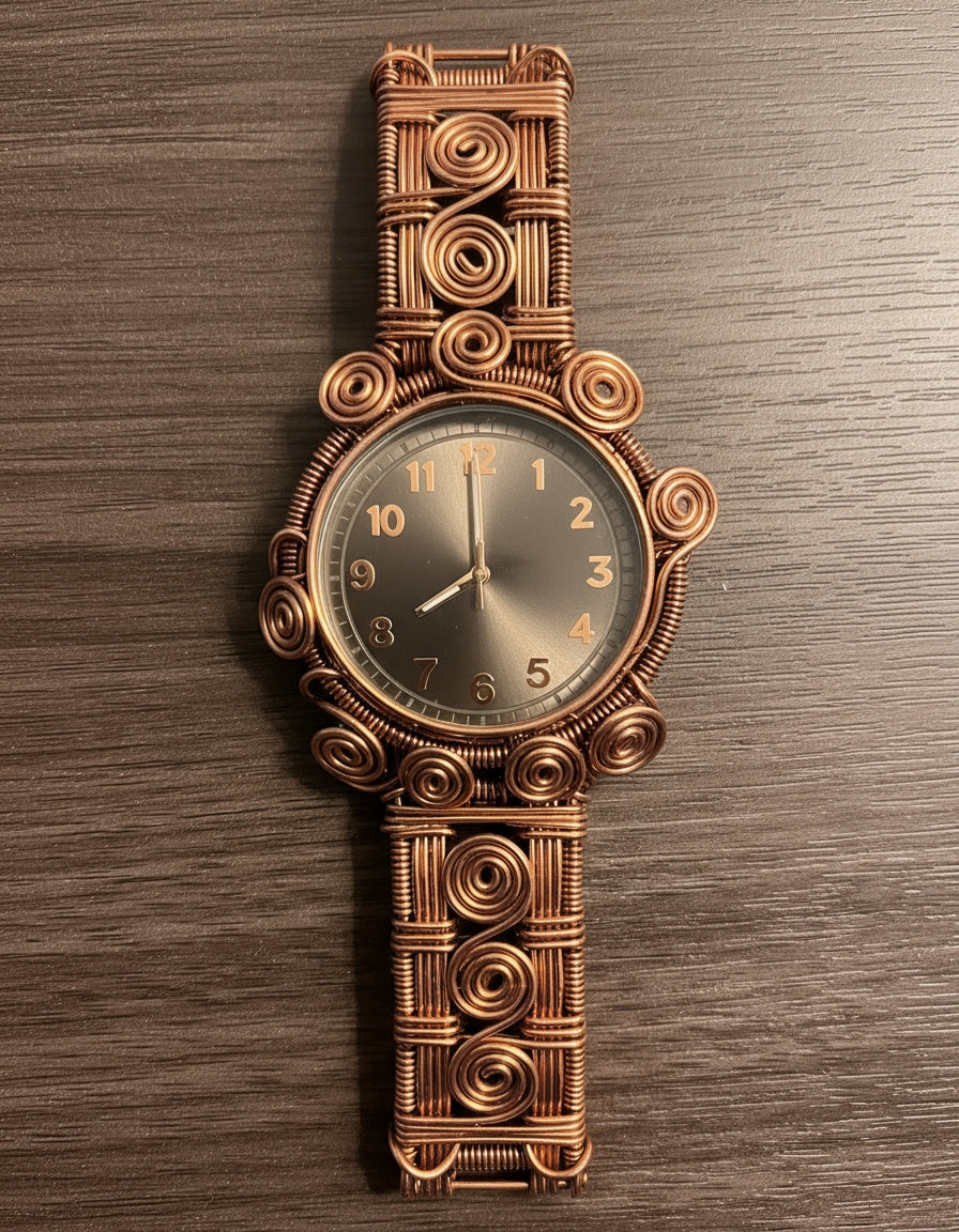 Copper wire Wrapped Watch