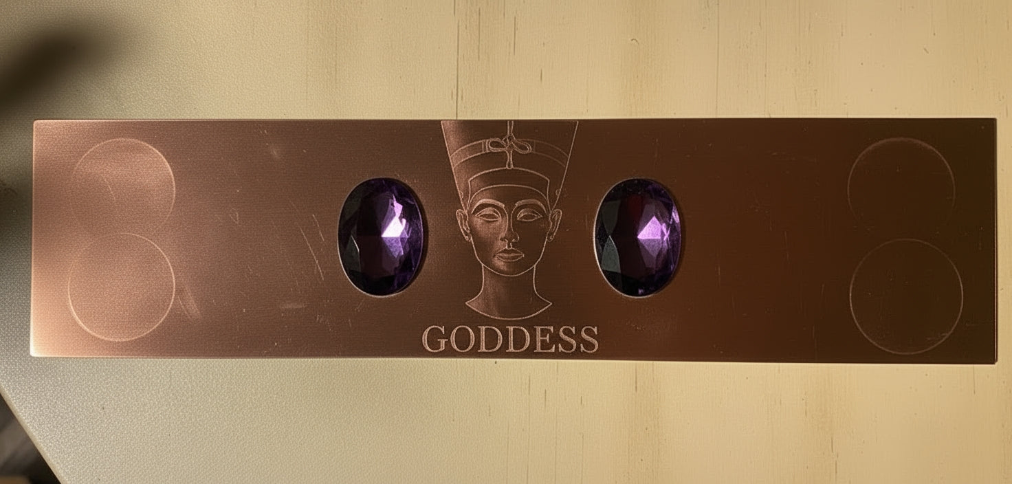 Thick Pure Copper Tattooed Copper Arm Cuff