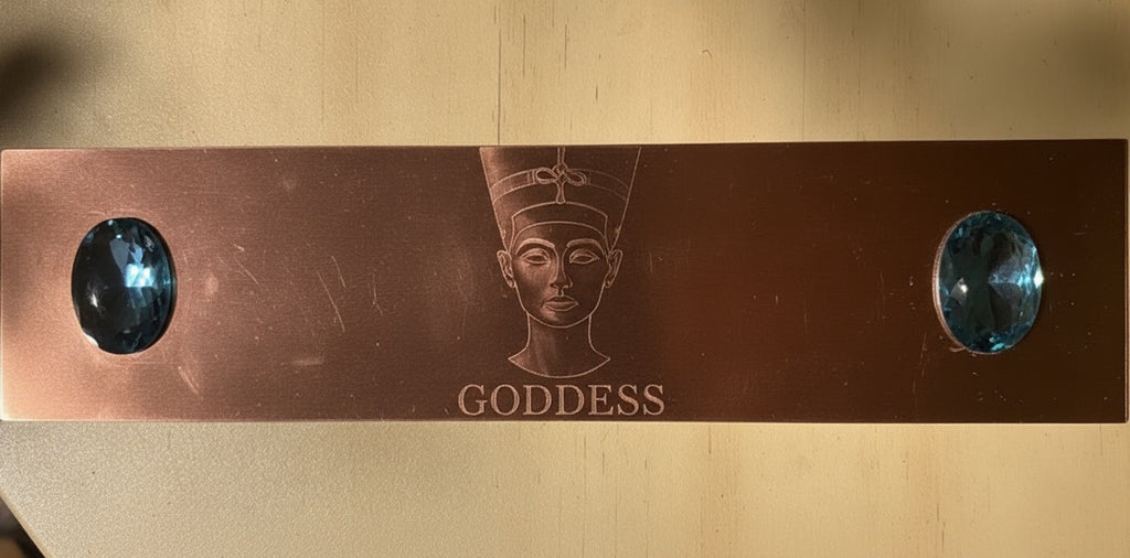 Thick Pure Copper Tattooed Copper Arm Cuff