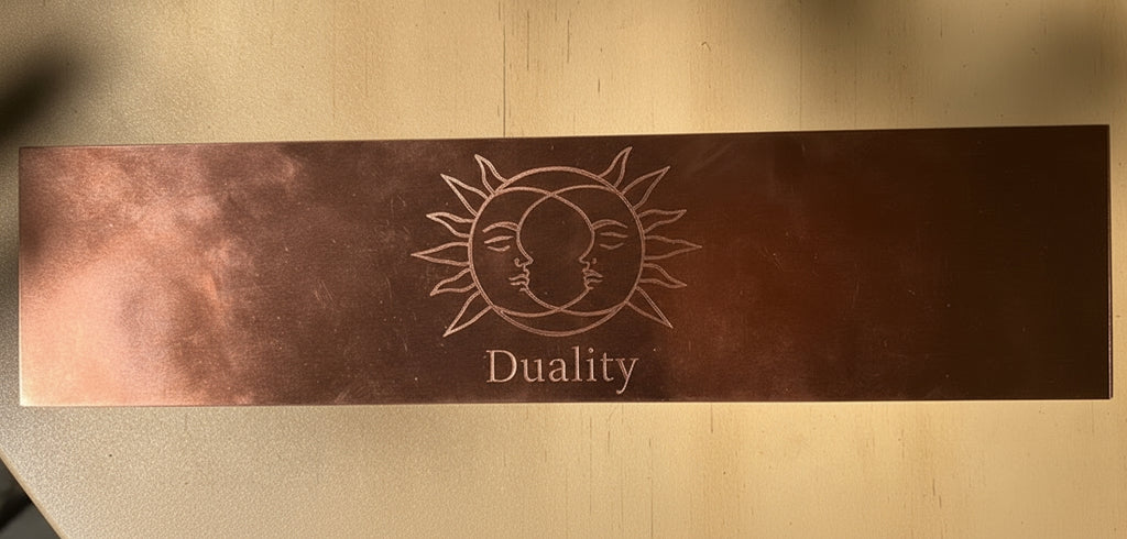 Thick Pure Copper Tattooed Copper Arm Cuff