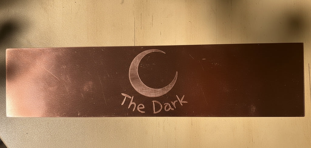 Thick Pure Copper Tattooed Copper Arm Cuff