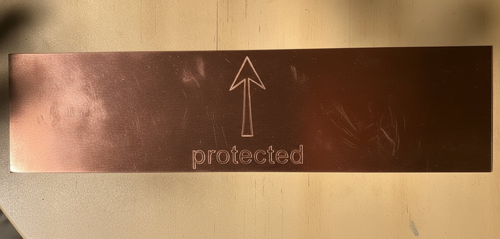 Thick Pure Copper Tattooed Copper Arm Cuff