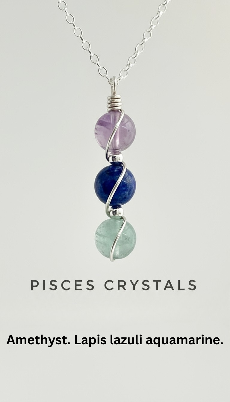 Sterling Silver Wire Wrapped Zodiac Stone Assistance Necklace